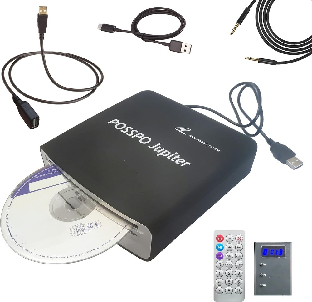 Jupiter USB CD Player for Car Auto Portable External