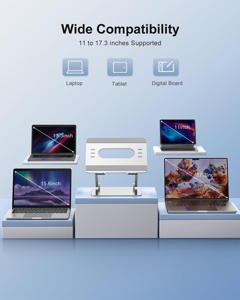 Adjustable Laptop Stand Ergonomic Computer Riser Aluminum Laptop Stand for De...