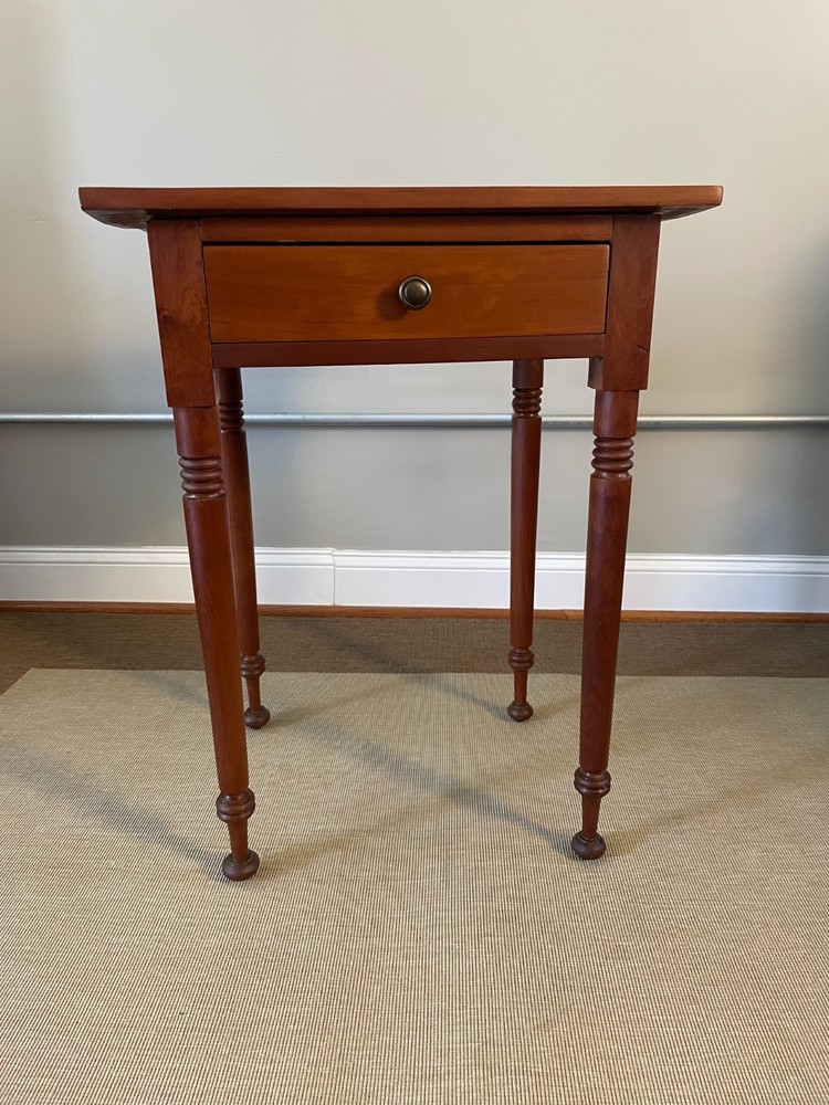 Antique Cherry One-Drawer Table w/ Distinctive Feet