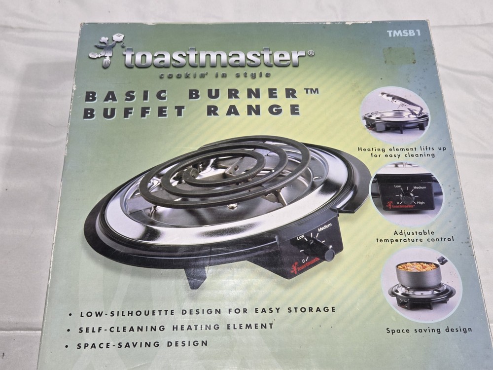 Toastmaster Basic Electric Burner TMSB1 Adjustable Temperature New Open Box