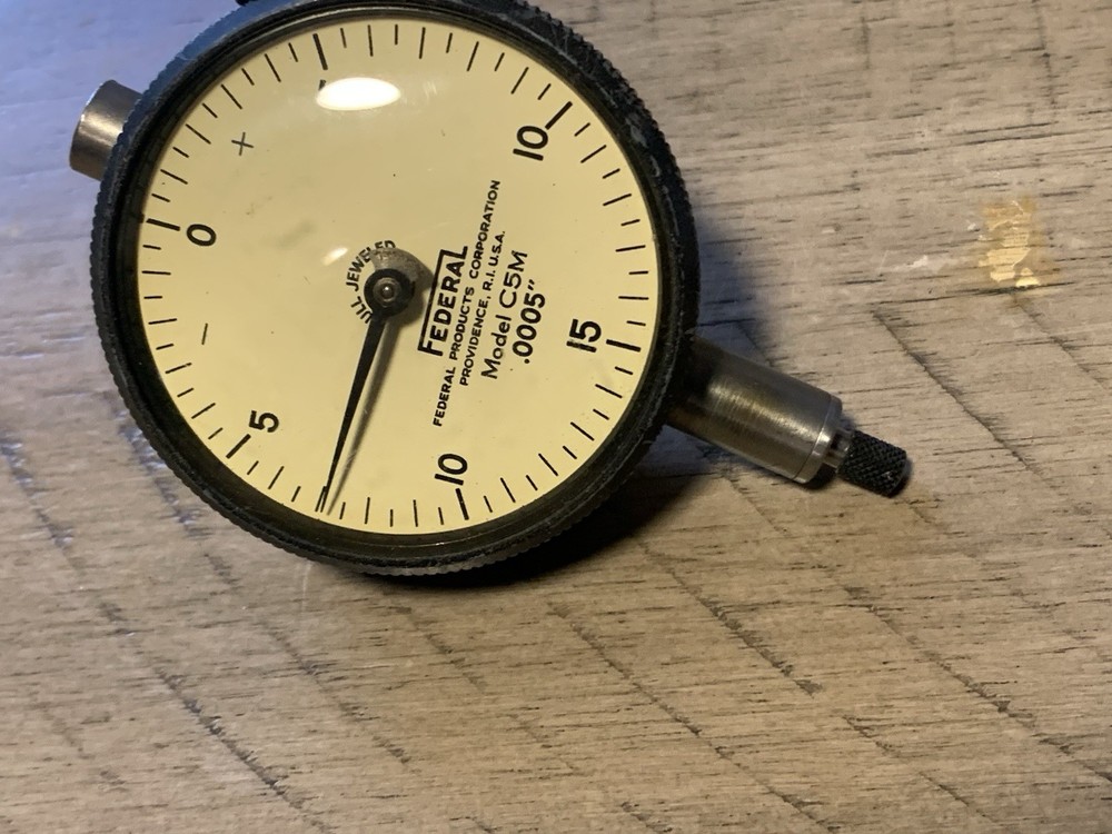 Ex. Federal Dial Indicator Model C5M .0005" Resolution Drop Indicator Lug Back
