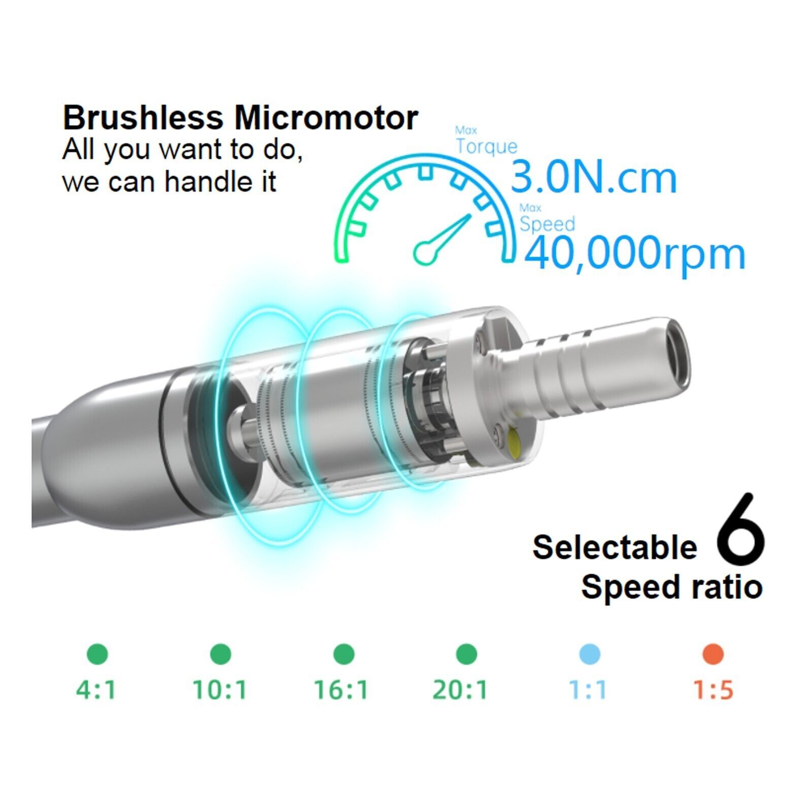 COXO Dental Electric Motor C PUMA INT+ LED Handpiece Brushless Built-in 1:5 NSK