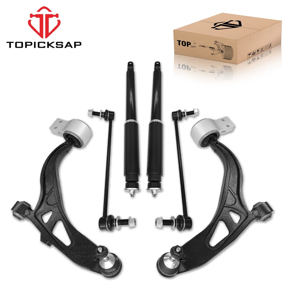 6Pc Front Lower Shocks Control Arms Kit For Ford Explorer 2011-2019