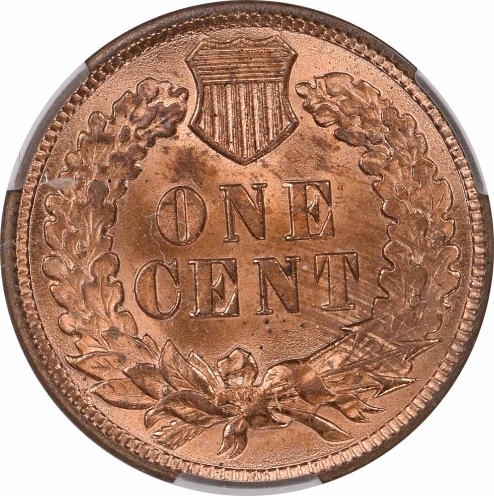 1891 Indian Cent MS64RD CACG