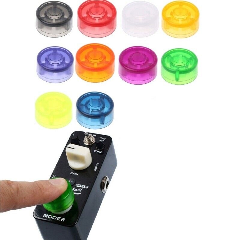 10pcs Candy Footswitch Topper Colorful Plastic Bumpers Footswitch Protector Caps