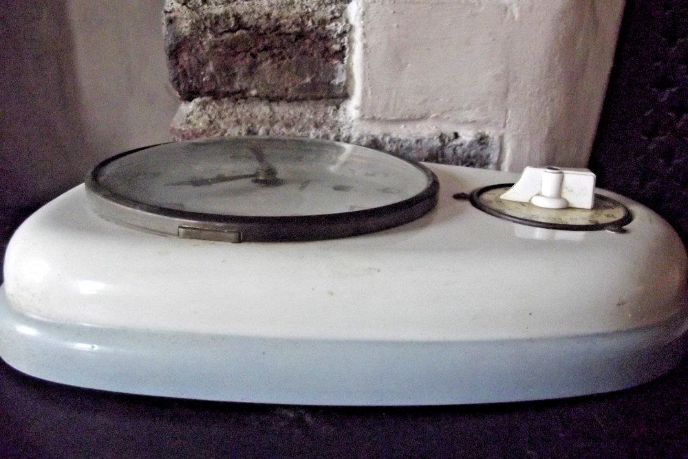 1950S Junghans EXACTA German Wall Clock with a Timer in Cream & Grey Ceramic