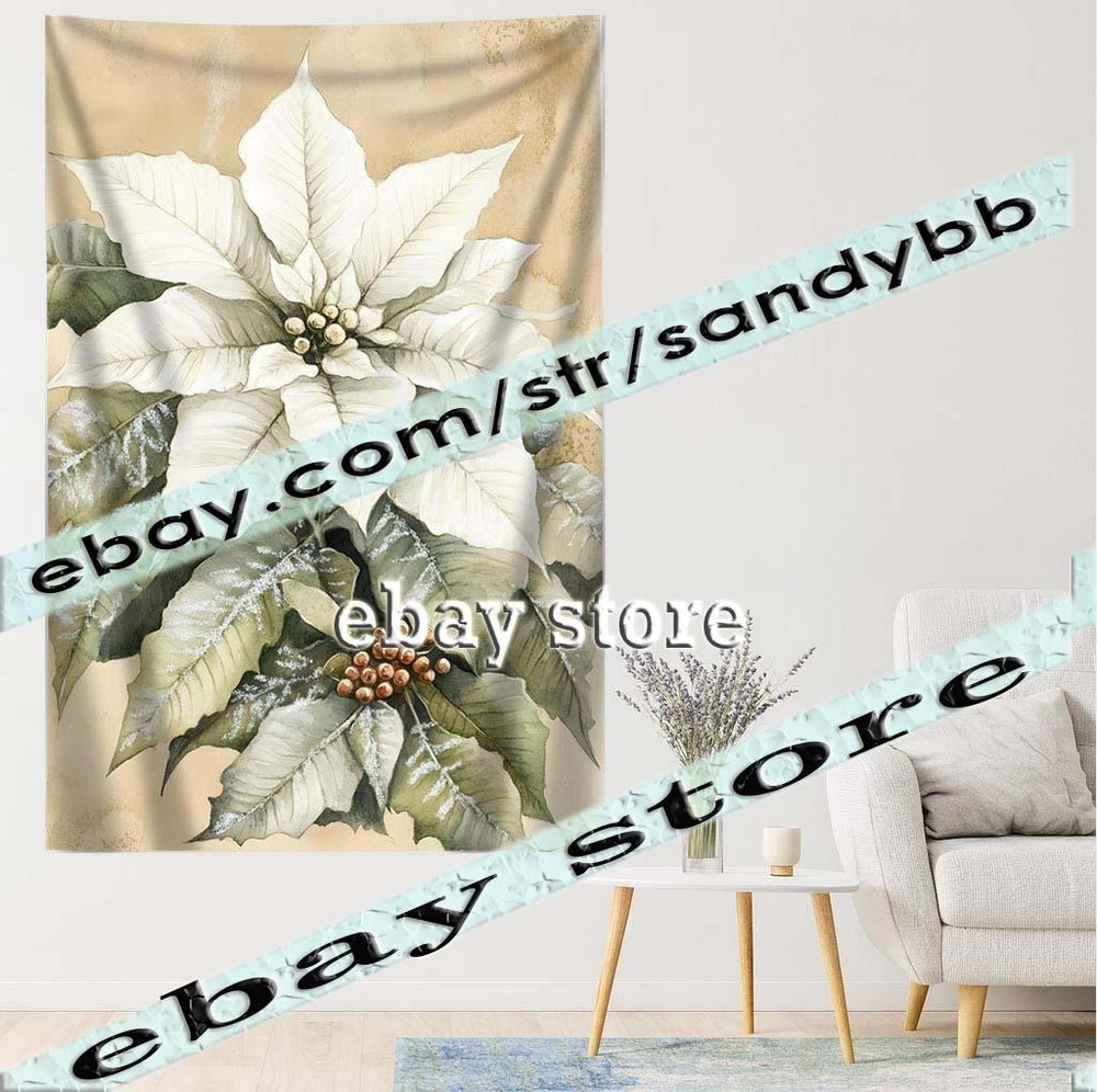 Neutral Winter Tapestry Classic Bloom 39X59 in