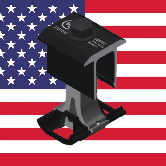 SNAPNRACK 242-02071 ULTRARAIL MID CLAMP ALUMINUM BLACK 20 pack