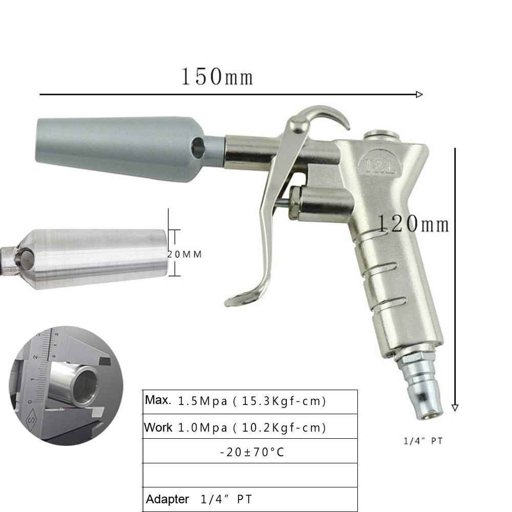 Air Duster Compressor Dust Blow Removing Gun Blower Big Nozzle Three Functions