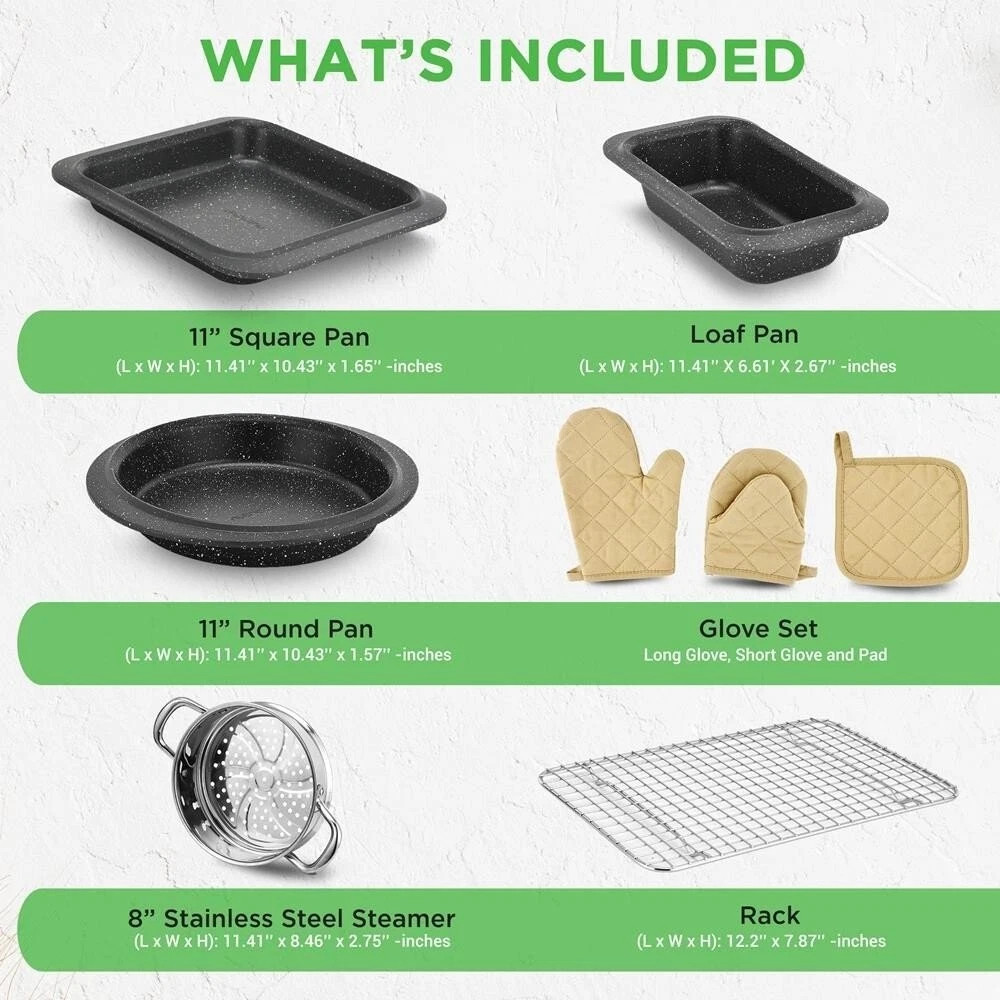 NutriChef 22 Pcs. Home Kitchen Cookware, Kitchen Tools, & Bakeware Set