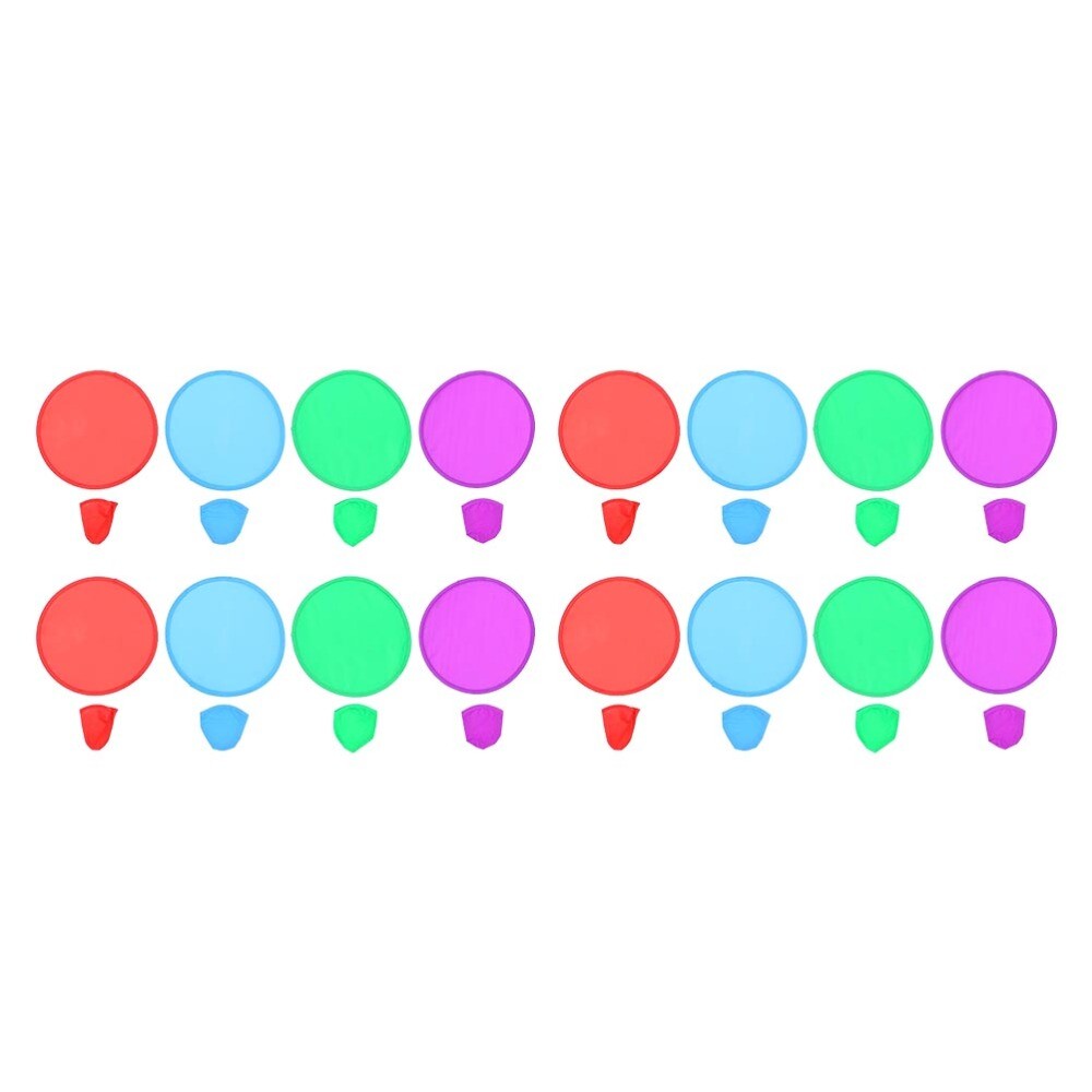 16pcs Foldable Flying Disc Flying Plate Plaything Foldable Fan