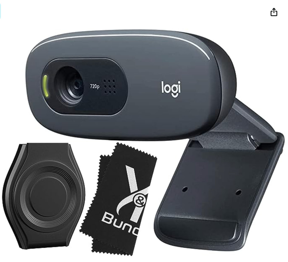 C270 Webcam Bundle - High Resolution HD 720 Logitech Webcam Camera with Micropho