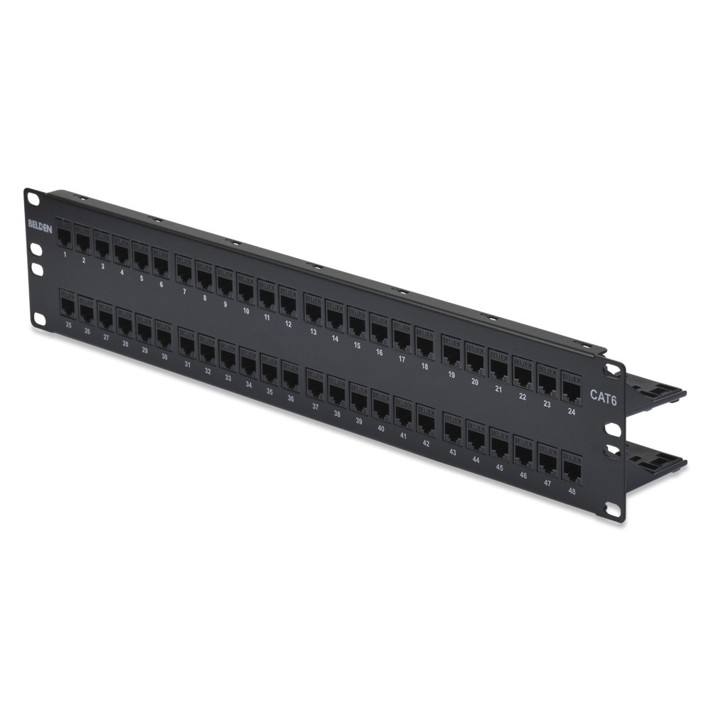 Belden DC6PPF2U48BK 48 Port CAT6 DataConnect Patch Panel 2U Black
