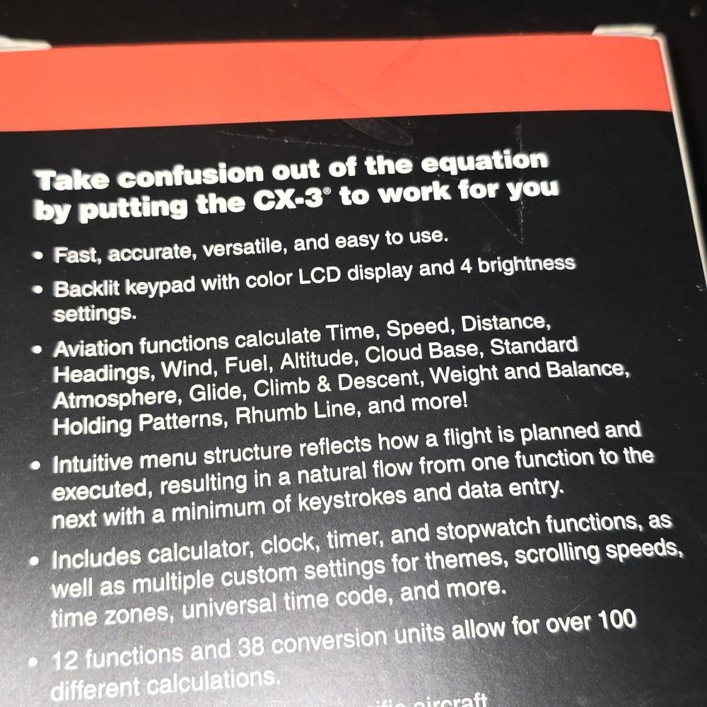 CX-3 Flight Computer – Advanced Electronic E6B for Accurate Flight Planning a...