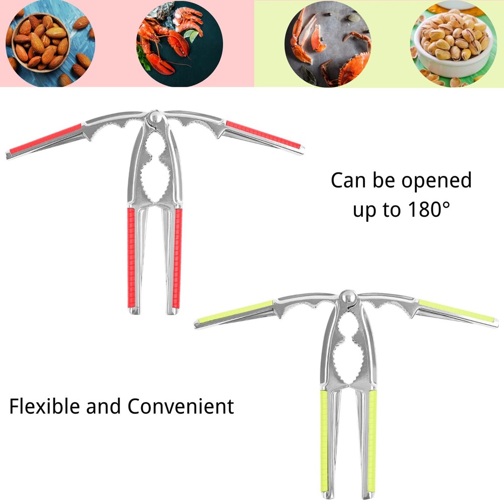 8 Pcs Nut Crackers for All Nutcracker Seafood Tools Walnut Cracker for 3# 2pcs