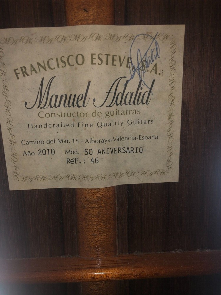 Manuel Adalid 50th Anniversary 2010 Cedar double top