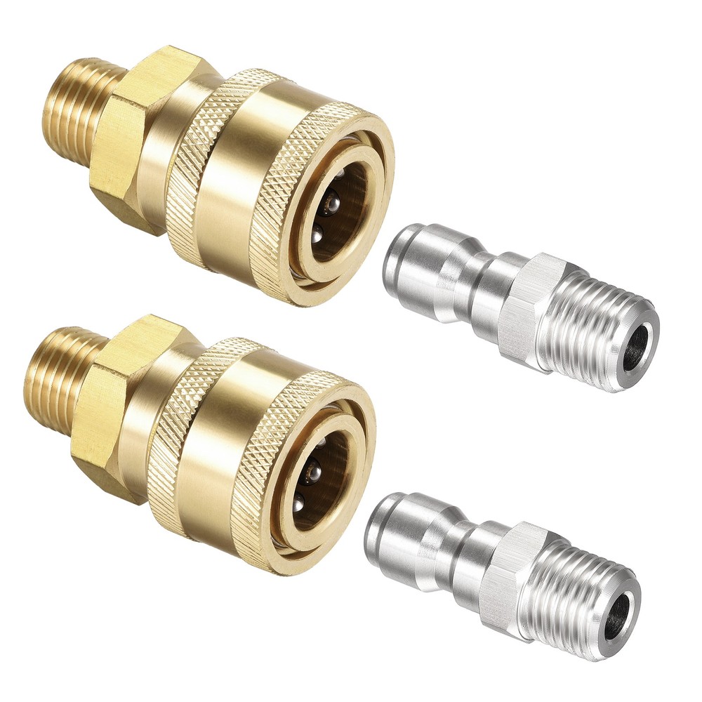 2Sets Brass Quick Connect Set Fitting G1/4 Male Thread