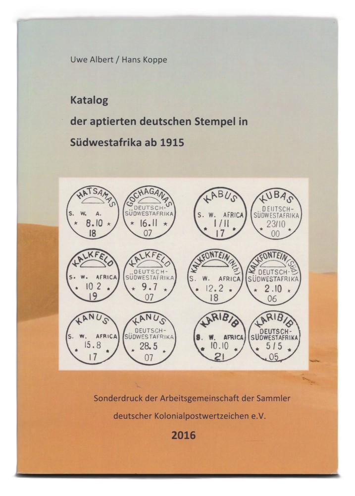 German South West Africa, Adapted German POSTMARKS  after 1915, WW1, in colour