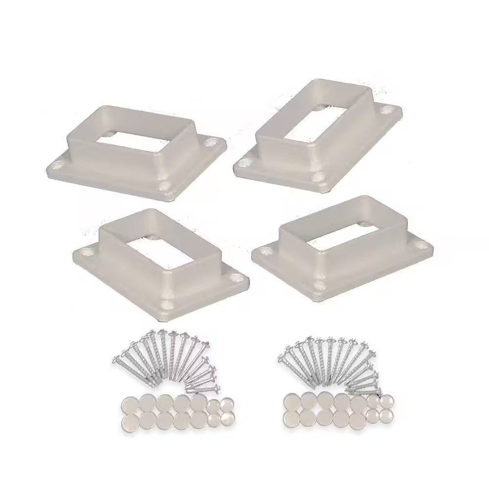 Naples Tan Straight Railing Bracket Kit (4-Piece)