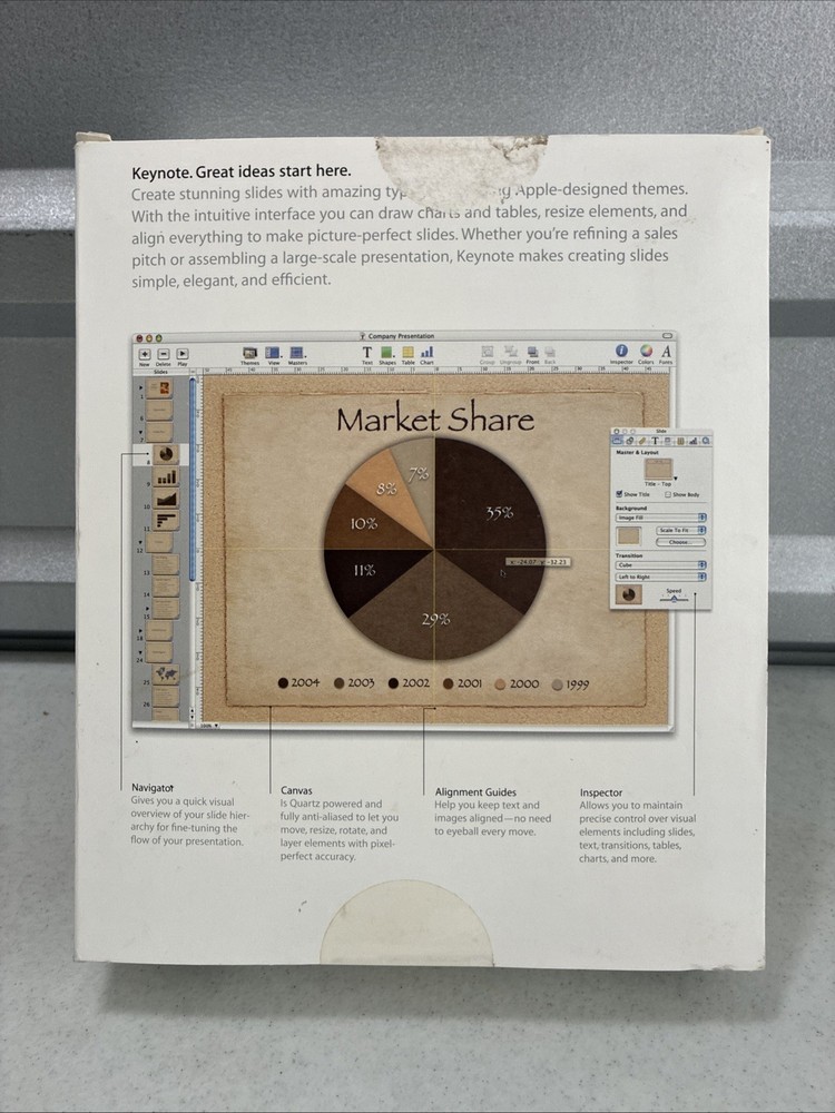 Apple Presentation Software Keynote 2003 Mac M8820Z/A