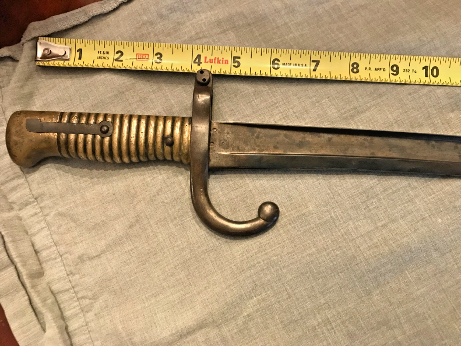 French Model 1866 Chassepot Yataghan Sword Bayonet Dated 1870