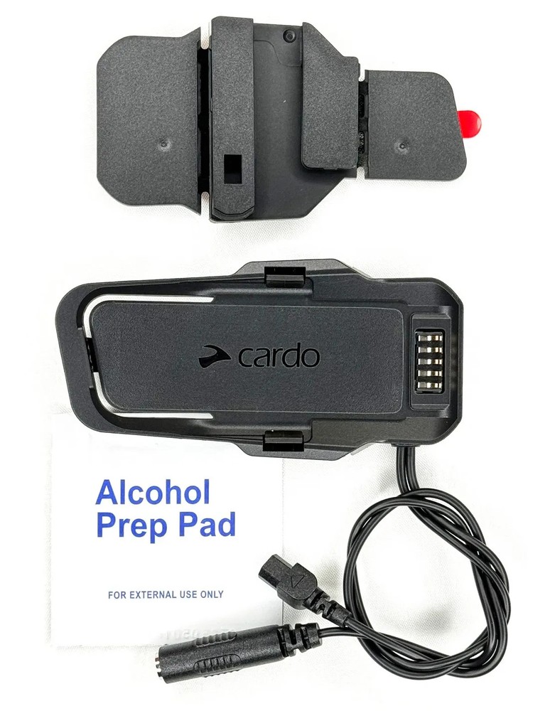 Cardo Packtalk EDGE/PRO cradle control unit support with adhesive backing