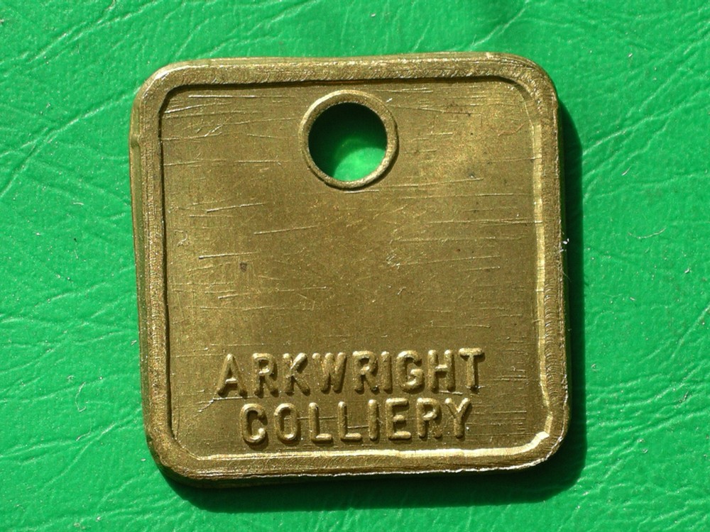 Arkwright colliery Derbys brass pit check unissued miners coal mining token