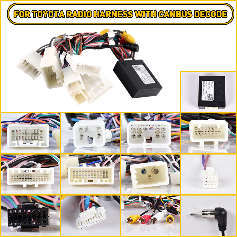 For Toyota Car Stereo Radio Power Harness Cable Wire Adapter Support JBL AMP US