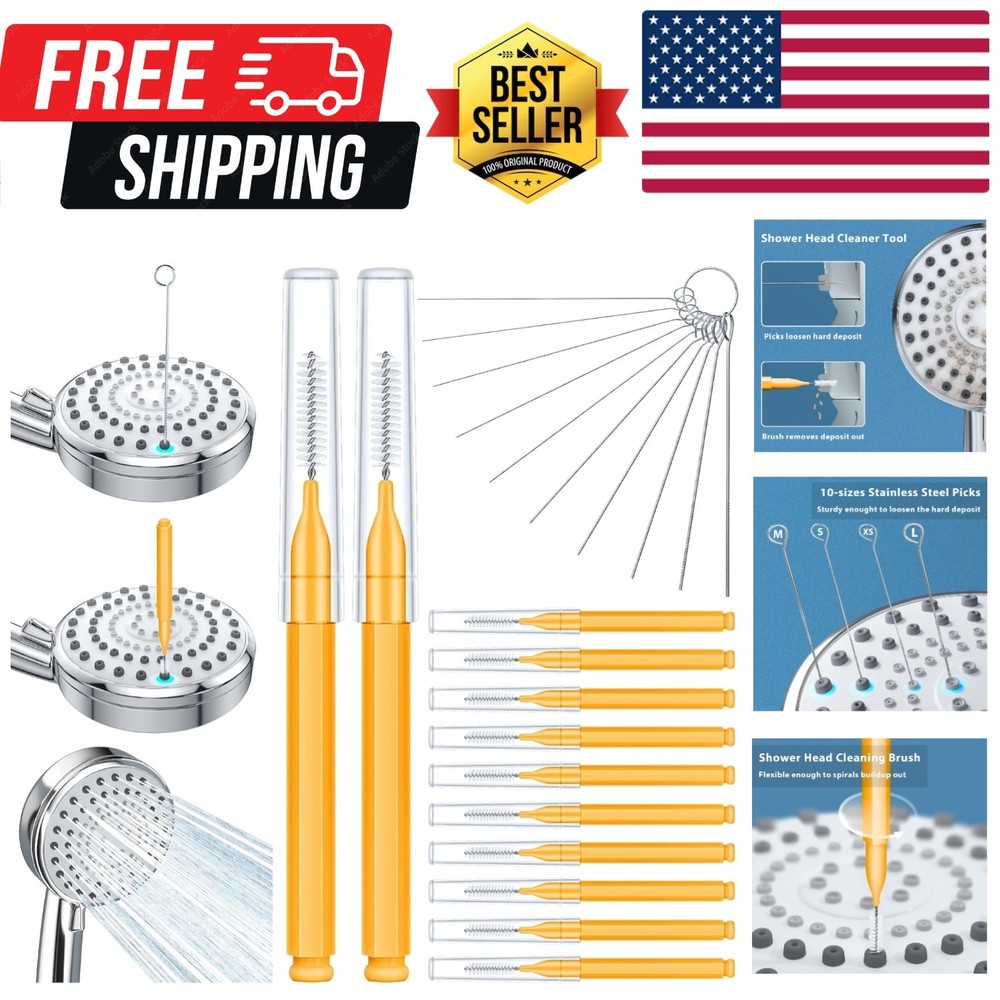 Multiplesize Shower Head Cleaner Tool, Shower Head Cleaning Brushes Small Hole,