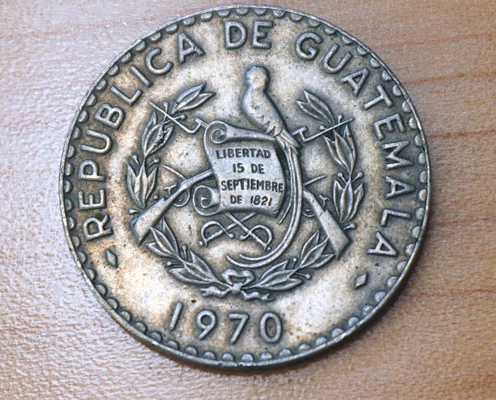 1970 Guatemala 25 Centavos