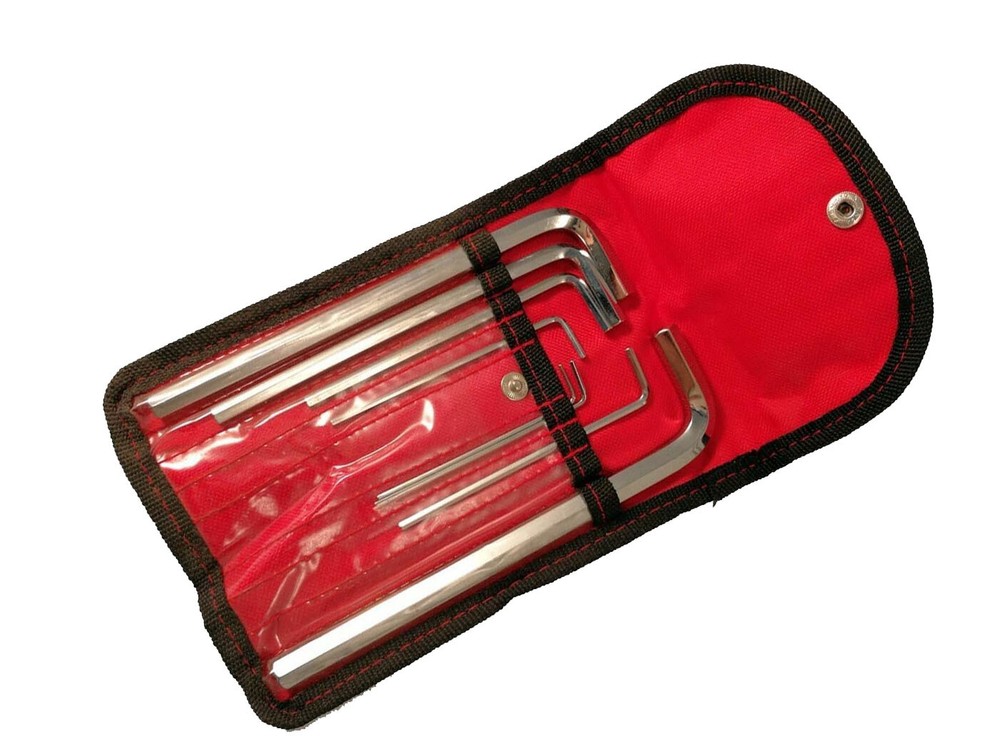 2pc Hex Screwdriver Key Drill Bits Stubby Tool Roll Pouch Belt Bag