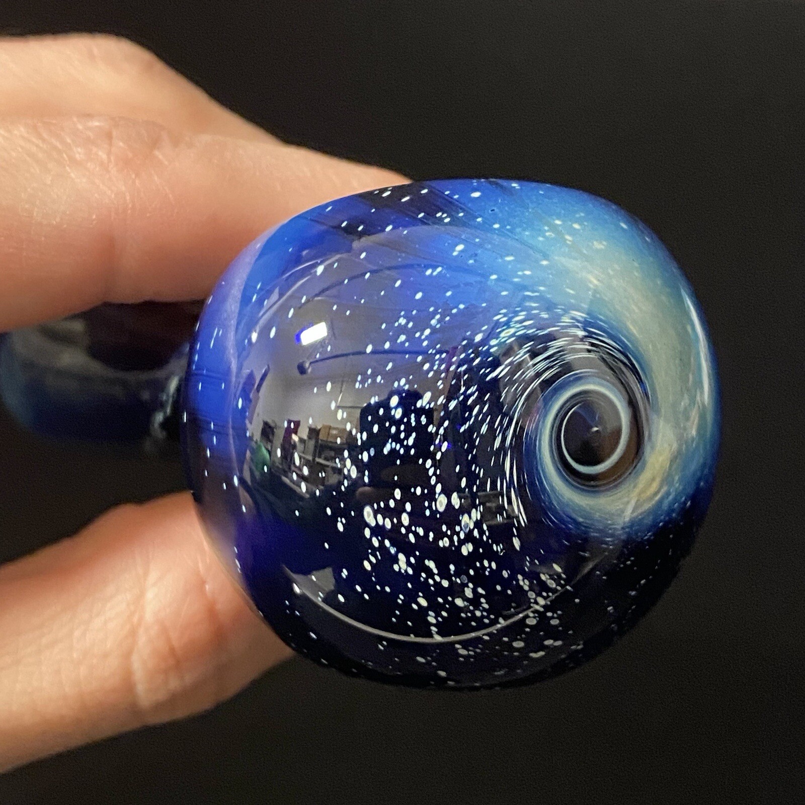 USA - 4.5” Galaxy Blue Space Pipe Hand Pipes Glass Tobacco
