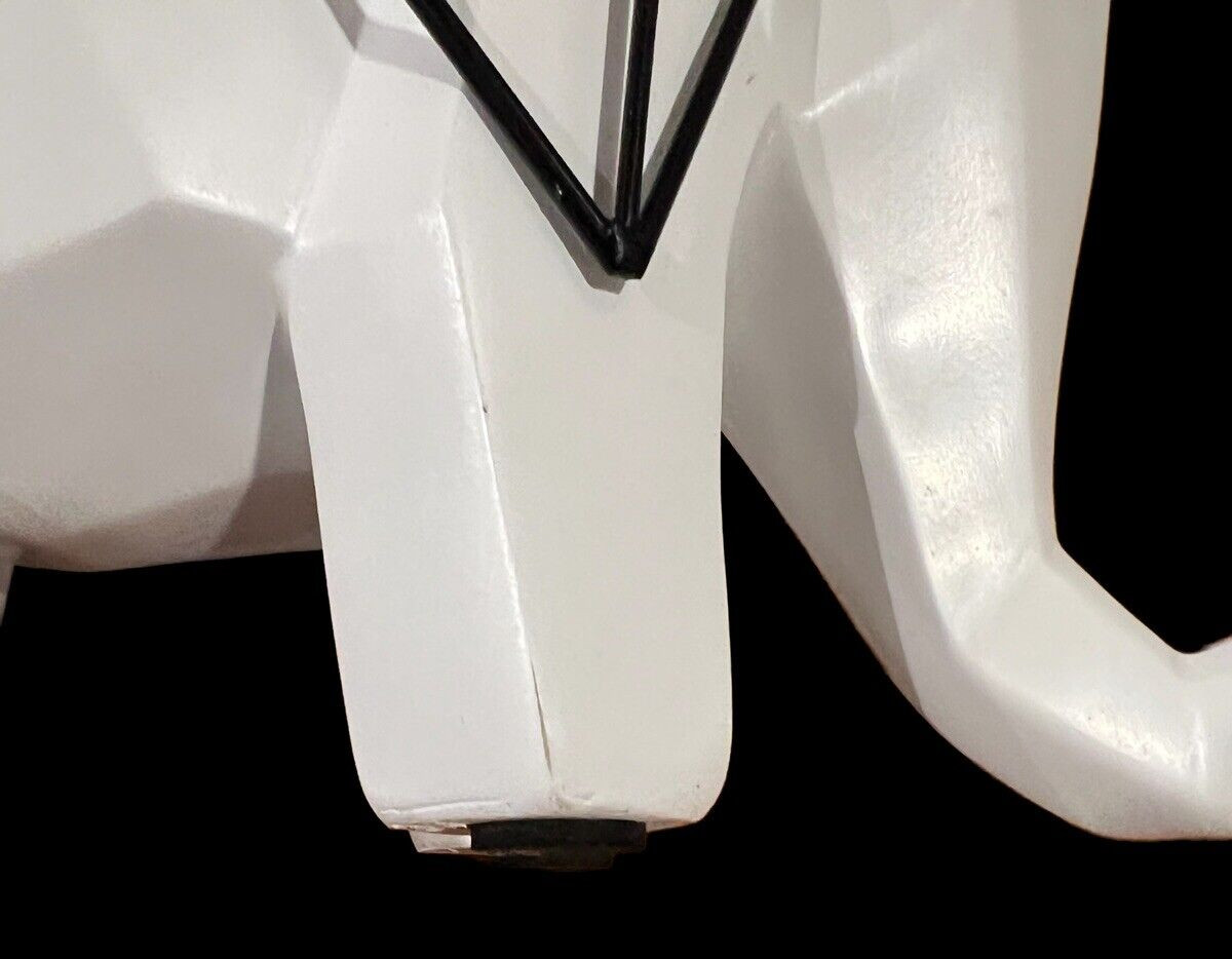 Elephant Ceramic Angular Geometric Ear Body Pattern Modernist Style