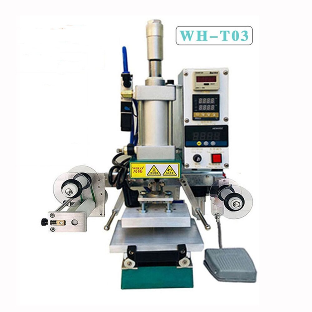 Pneumatic Hot Stamping Machine Sliding Table Leather Bronzing Press Machine