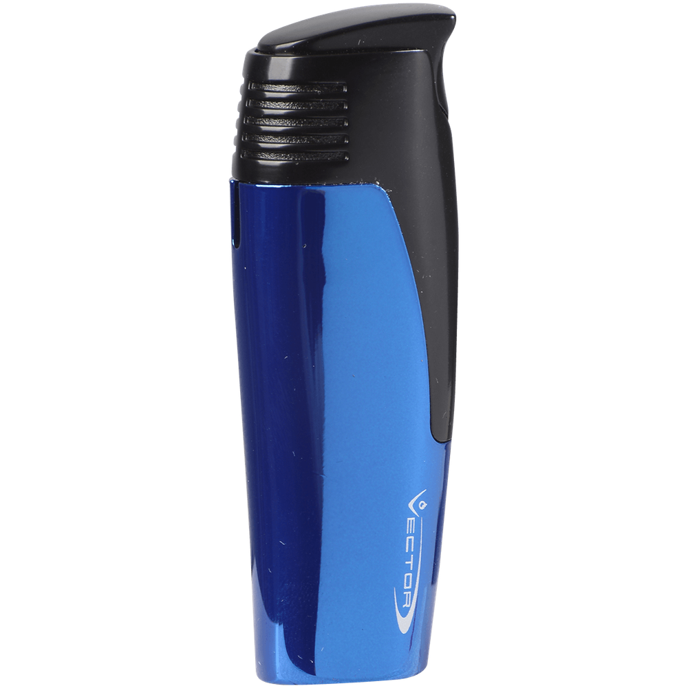 Vector Coup - Single Jet Flame Torch Lighter - Sparkle Metallic Blue - New