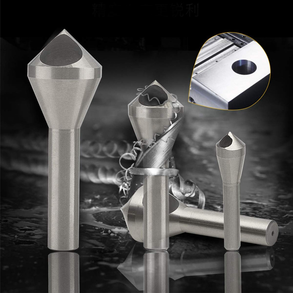 4Pcs Countersink Chamfer Tool HSS(4241) Deburring Tool Set Metal Wood Drill Bits