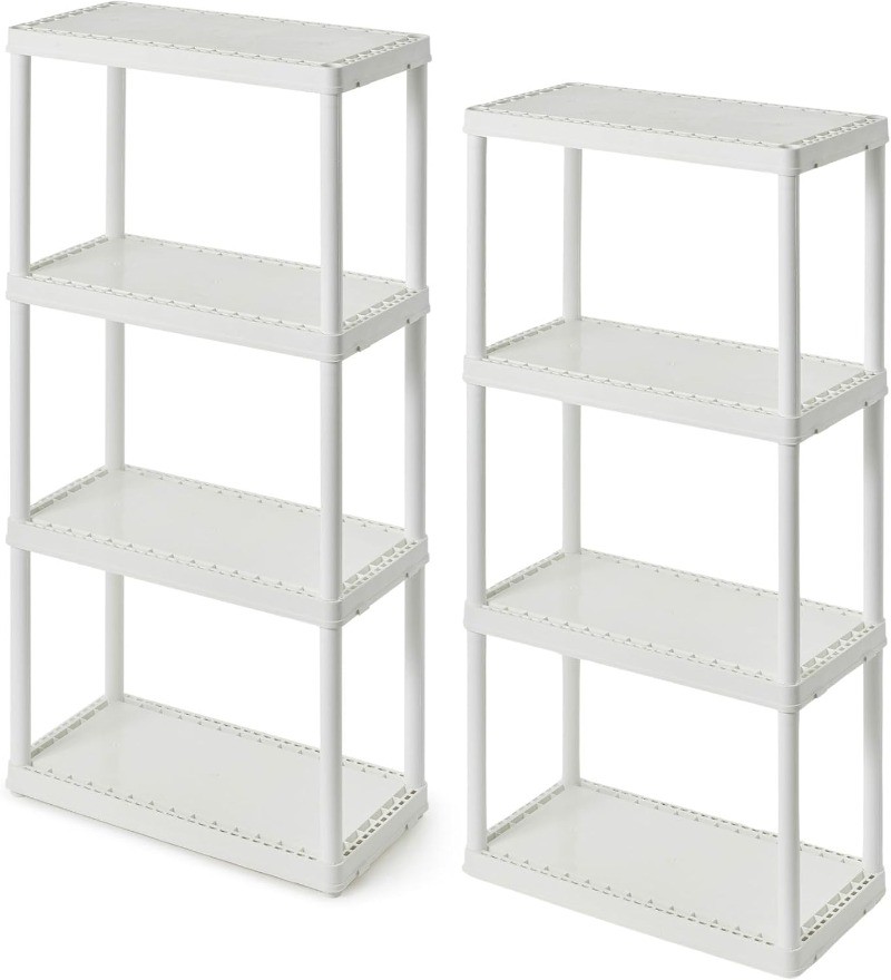 4 Shelf Fixed Height Solid Light Duty Storage Unit 12 x 24 x 48 for Home