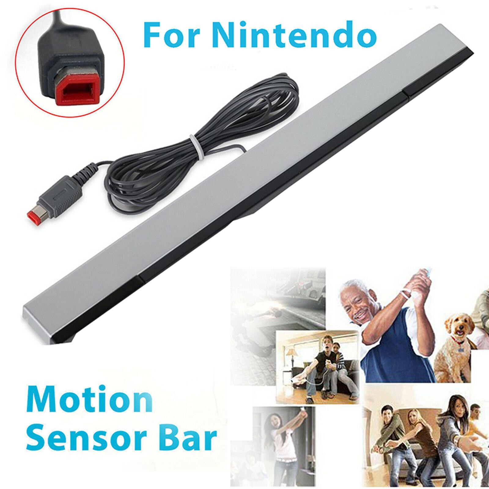 SENSOR BAR FOR NINTENDO WII & WII U WITH STAND WIRED INFRARED RECEIVER - NEW