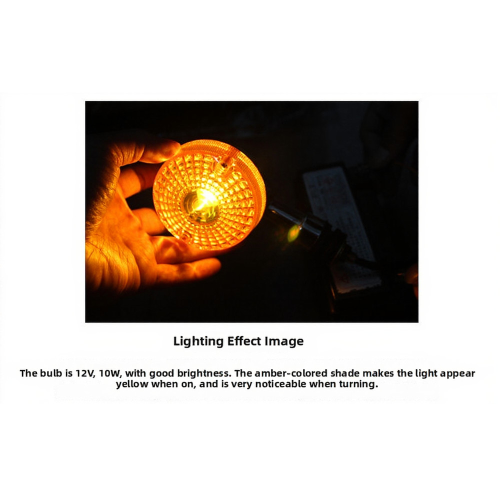 Replacement Turn Lamp HJ125-8 Indicator 12V Bulb Bulb Inside ABS Plastic