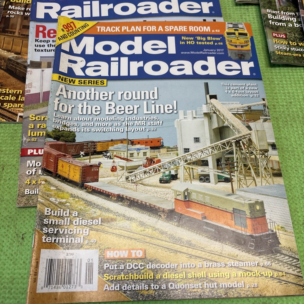 Model Railroader Magazine Lot Year 2017