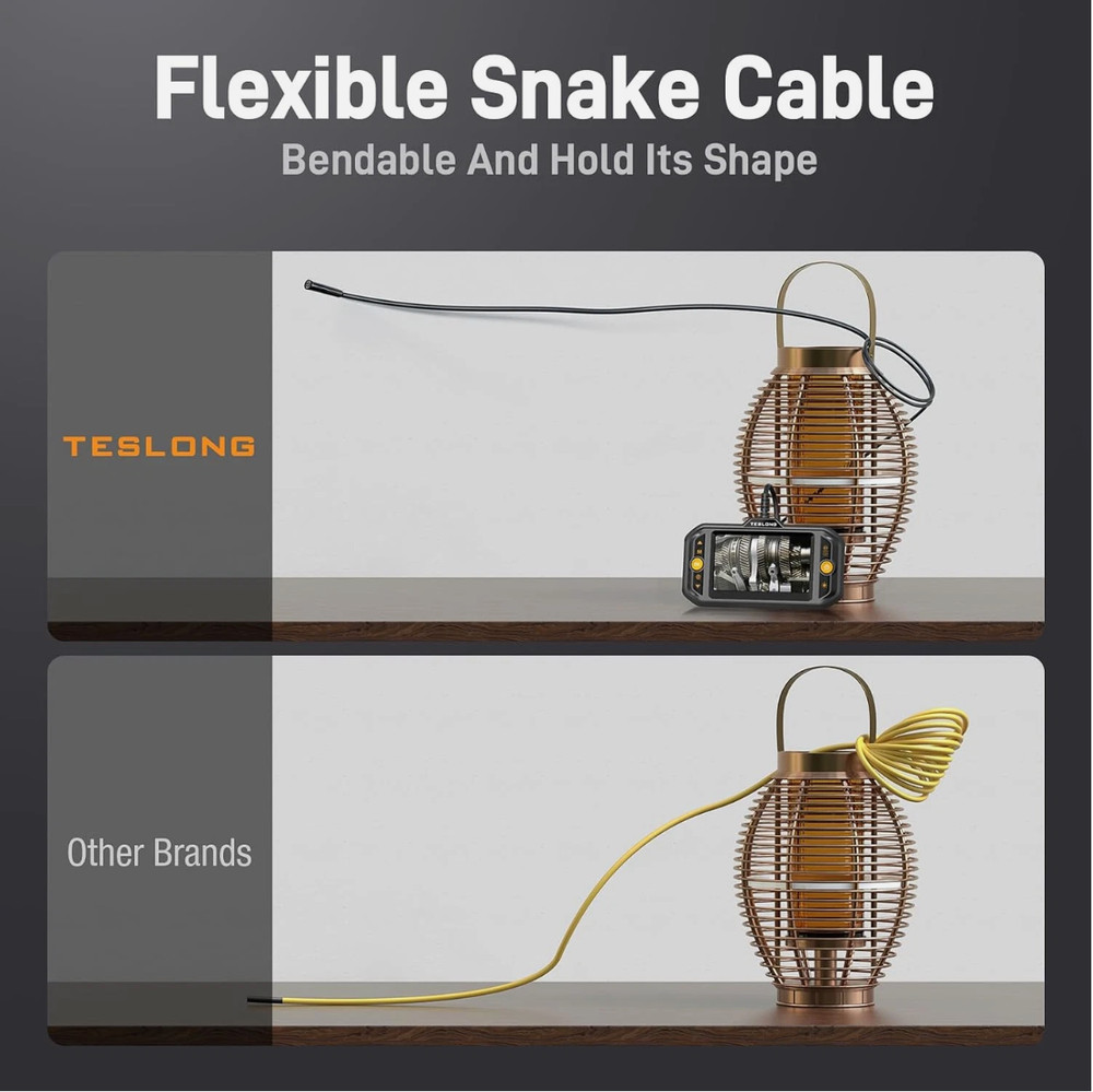 Teslong Endoscope Borescope with Light, Snake Inspection Camera.