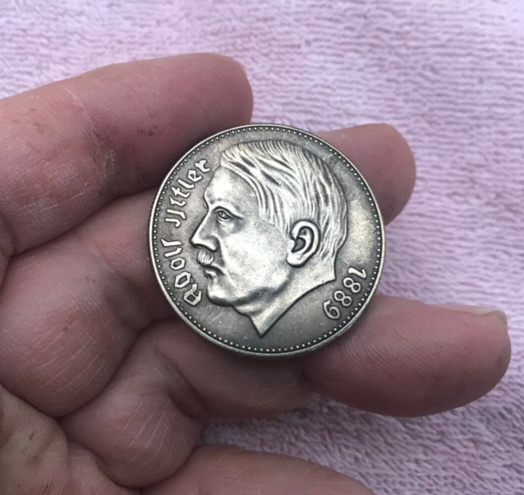 1938 GERMAN 1889 FUEHRER REICHSMARK WWII COMMEMORATIVE COIN