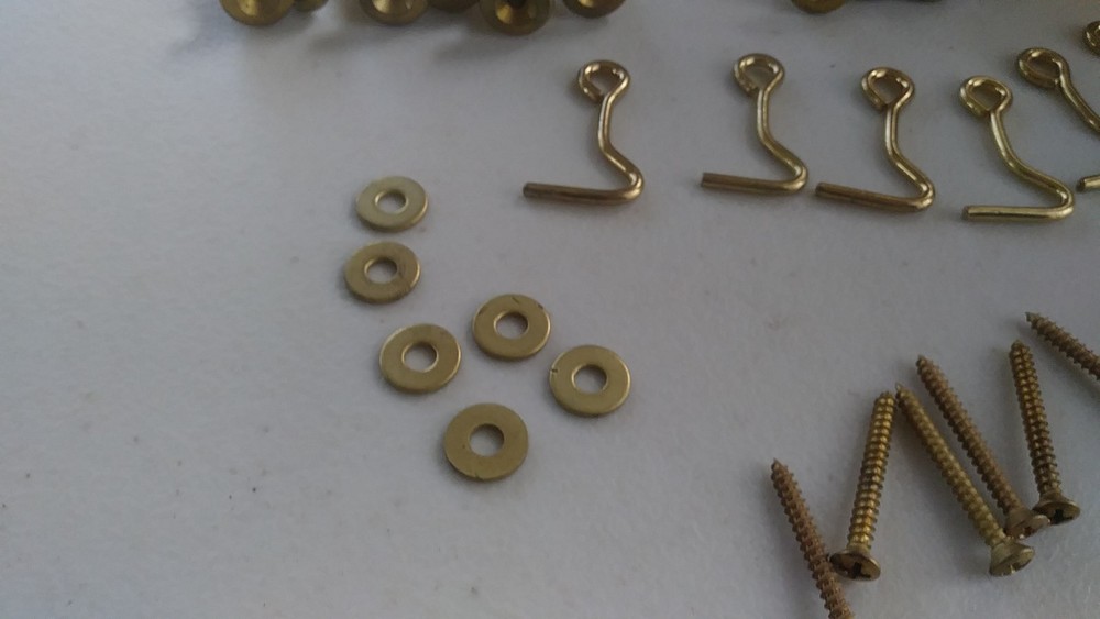 Vintage Window Shutter Hardware - Hook & Knob Set. 6 sets. 450