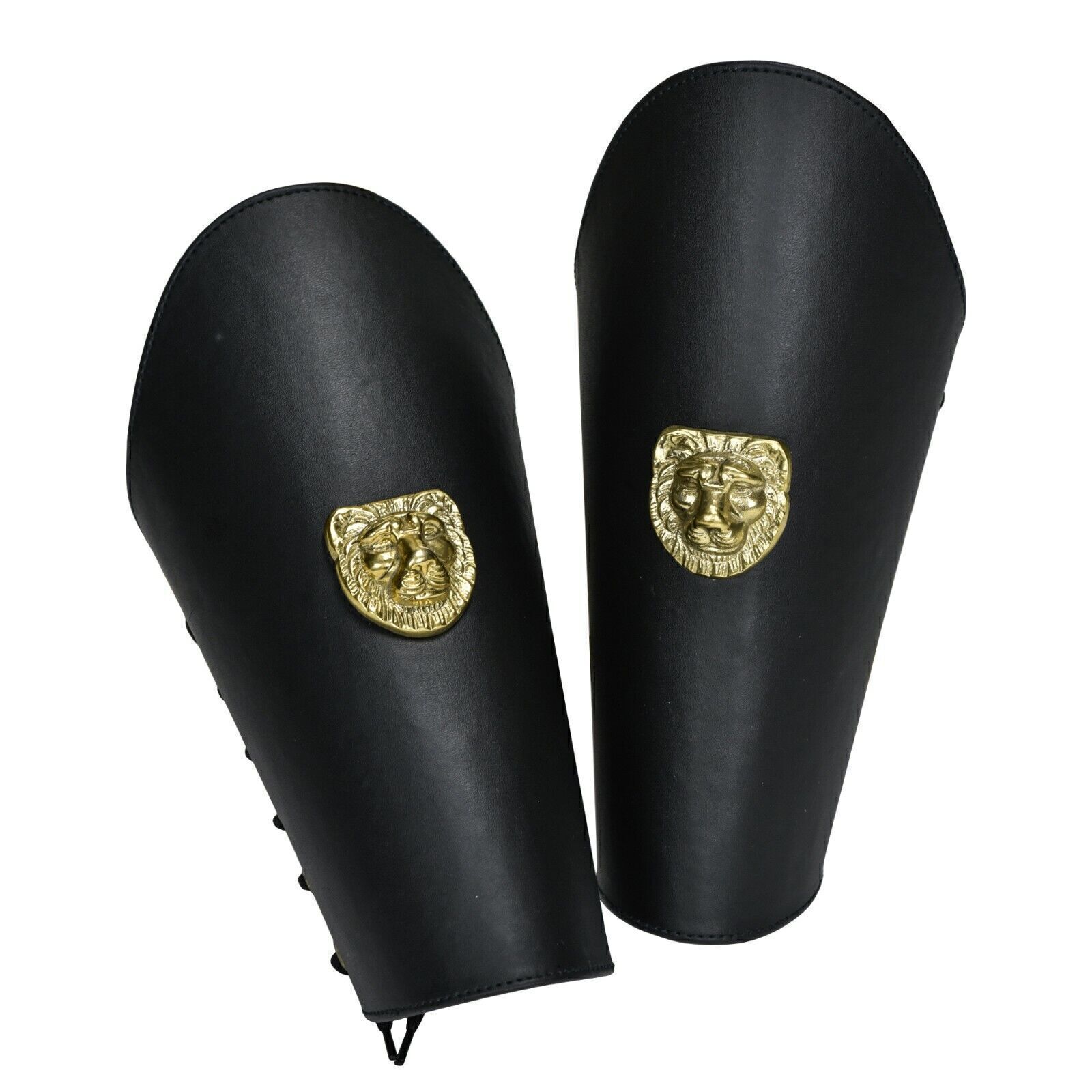 Unisex Faux Leather Gauntlet Wristband Arm Guards Cosplay