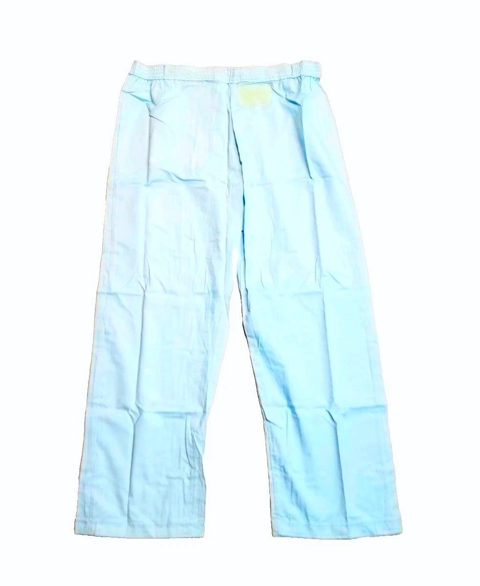 QTY (2) USGI ARMY Blue Pajamas PJ SLEEP Bottoms Pants MEDIUM NIB MADE IN THE USA