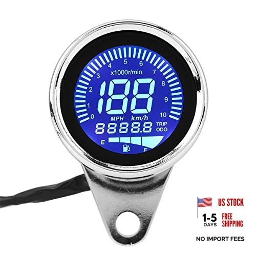 Universal Motorcycle Odometer LCD Digital Speedometer Tachometer Gauges with