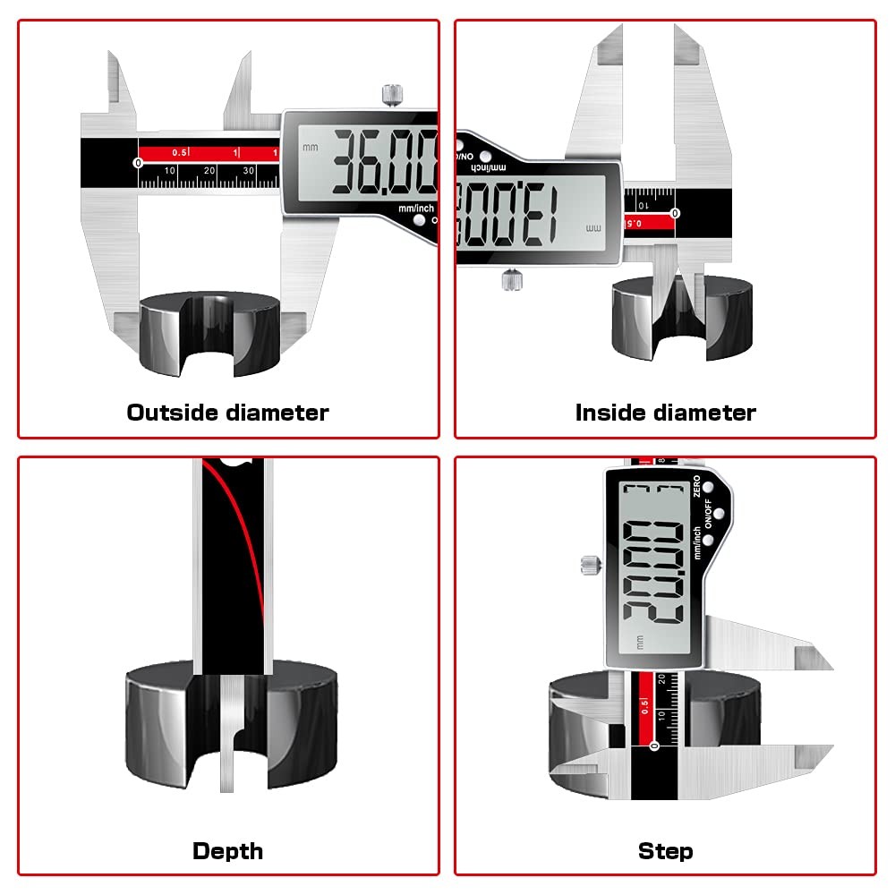 Digital Caliper Electronic Caliper Measuring Tool Precision Digital Vernier C...
