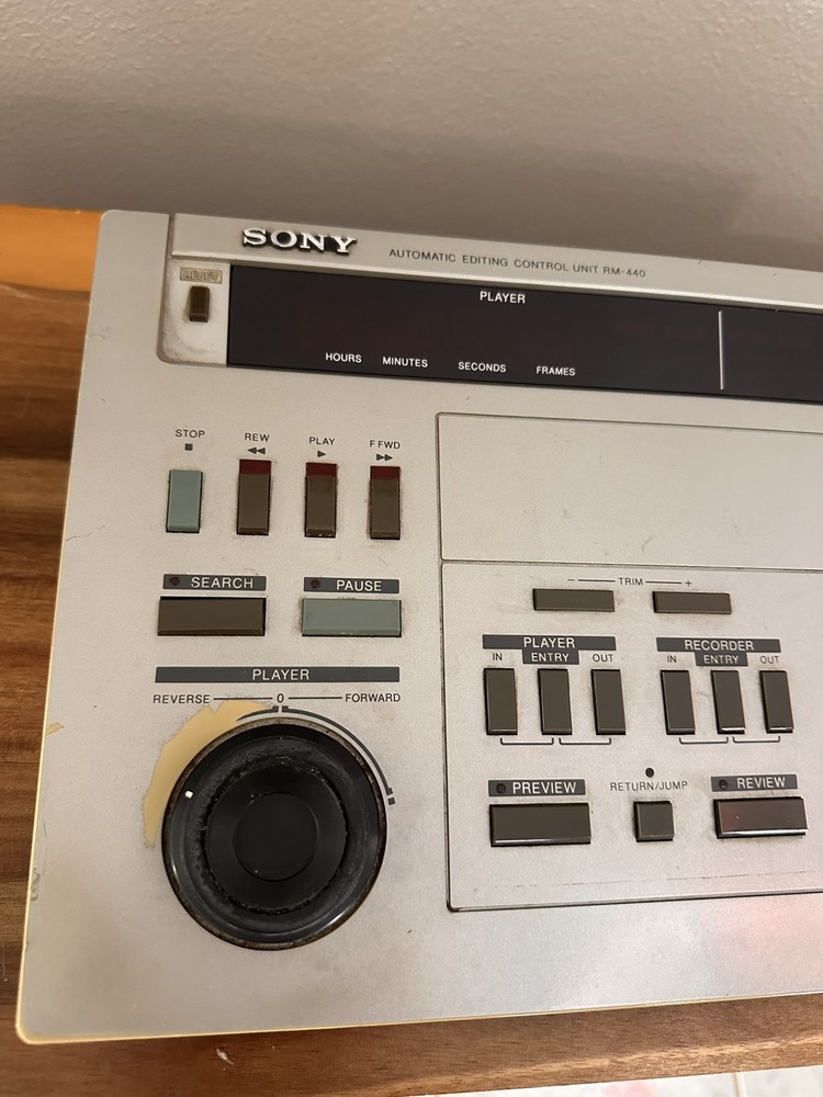 SONY Model RM-440 - Professional Video Automatic Editing Control Unit