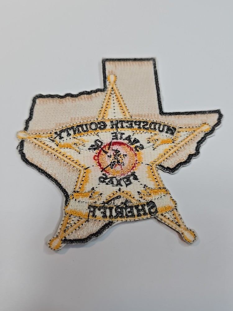 Hudspeth County Sheriff Iron-on Patch Texas Map Shape