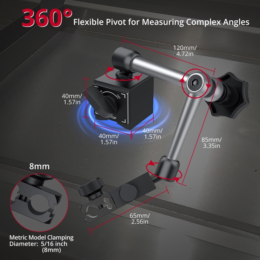 XUNTOP Electrical Tools Precision Bundle: Digital Dial Indicator & Bore...